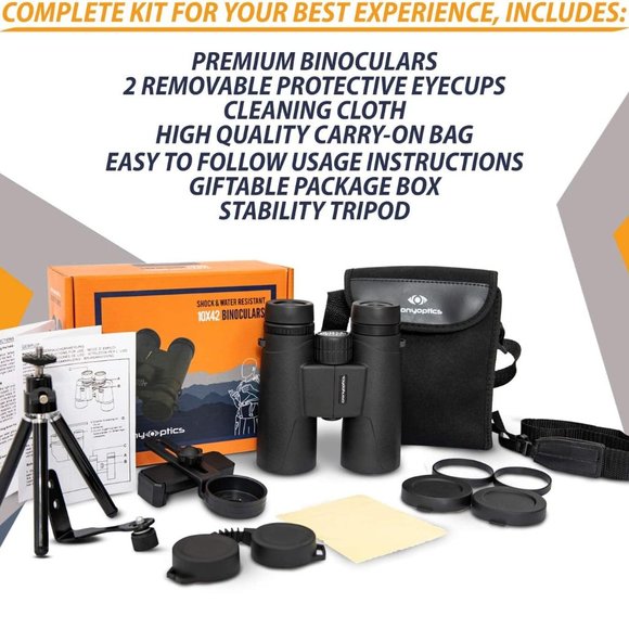 Long Range and High Powered Lightweight Binocular Kit for Bird Watching 10x42 - Picture 5 of 10